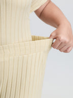 Stretchy Pit Strip Solid Loungewear Set