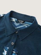 Geometric Print Button Jacket