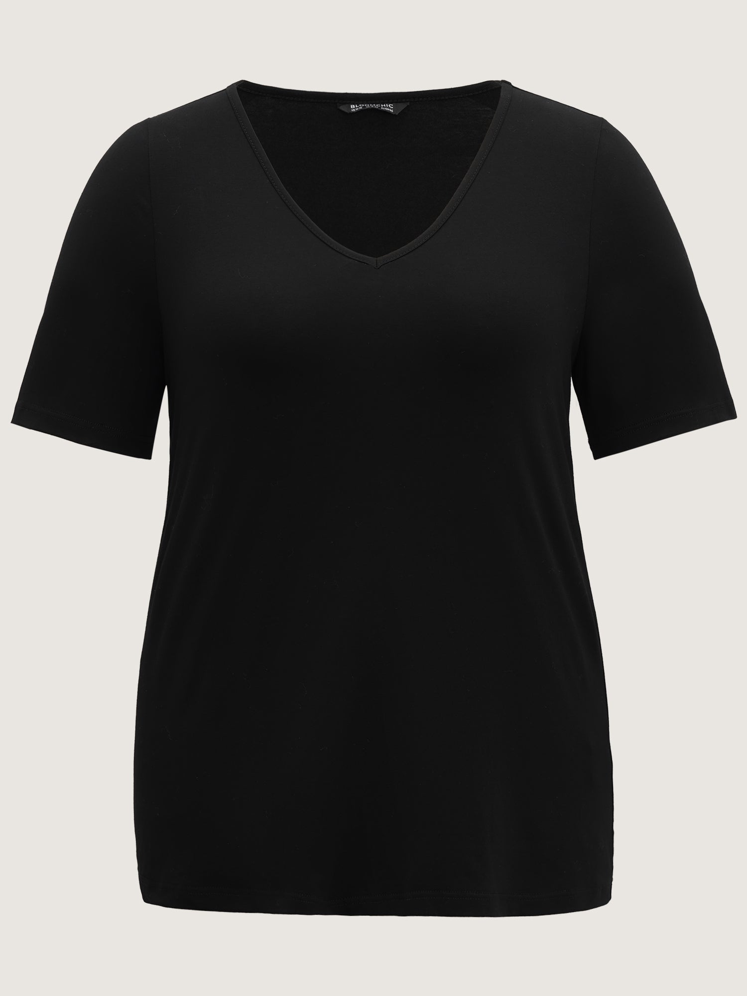 Cotton V Neck Plain Basic T-shirt