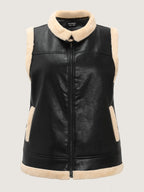 Fuzzy Edges Color Contrast Vest