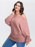 Braided Texture Dolman Sleeve Pullover