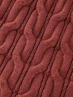 Crew Neck Cable Knit Pullover