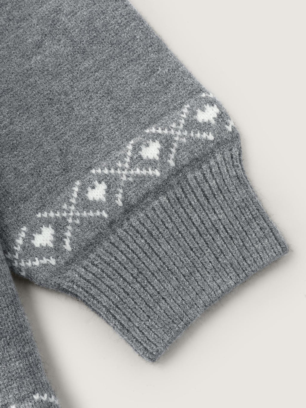 Happy Animal Pattern Jacquard Pullover