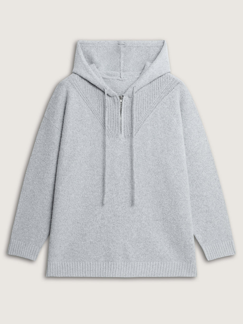 Textured Super Stretchy Hooded Pullover