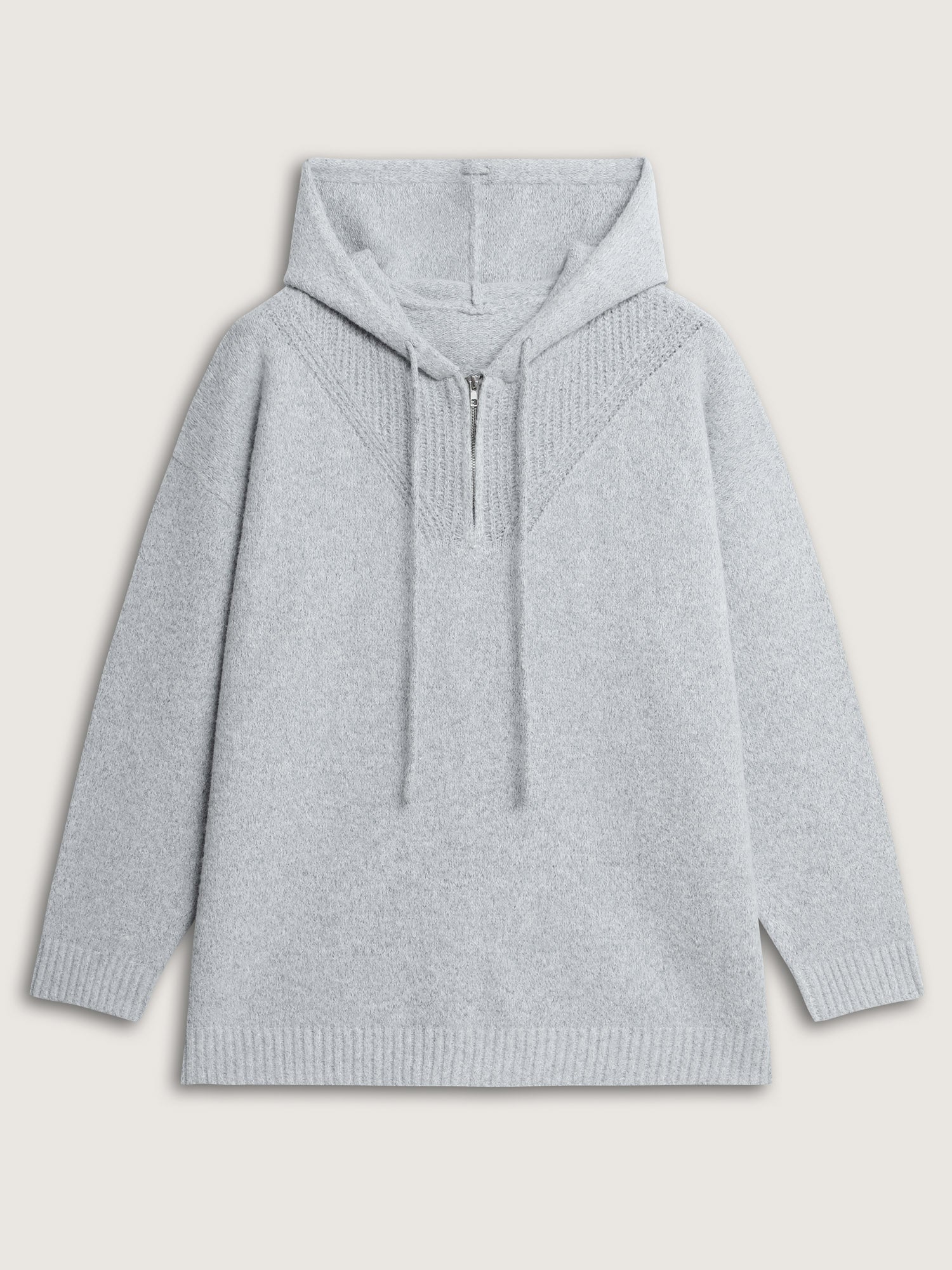Textured Super Stretchy Hooded Pullover