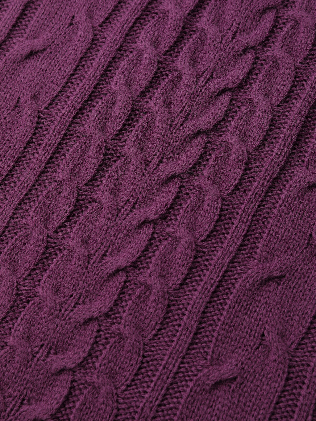 Drapey High Turtleneck Cable-Knit Pullover