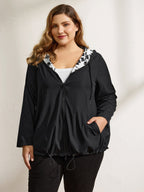 Floral Print Reversible Hooded Coat