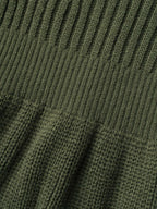 Floral Patch Jacquard Cinched Waist Pullover