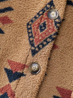 Boho Pattern Button-Down Jacket