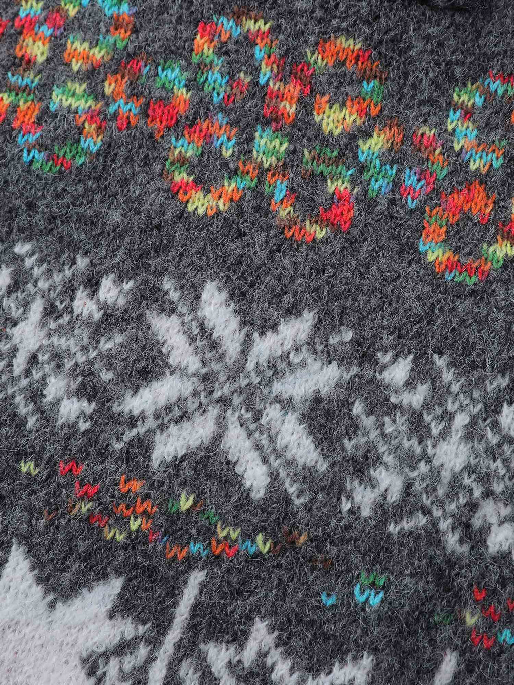 Boho Print Jacquard Hooded Knit Cardigan