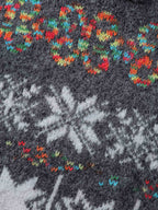 Boho Print Jacquard Hooded Knit Cardigan