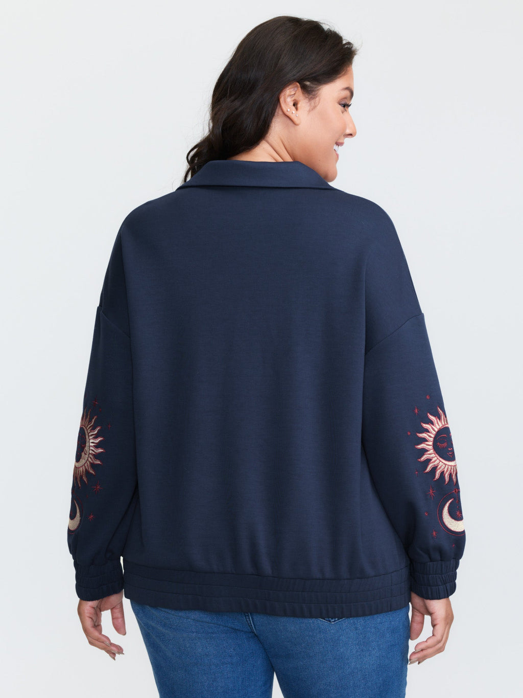 Supersoft Embroidered Half-Zip Sweatshirt