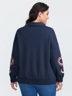 Supersoft Embroidered Half-Zip Sweatshirt