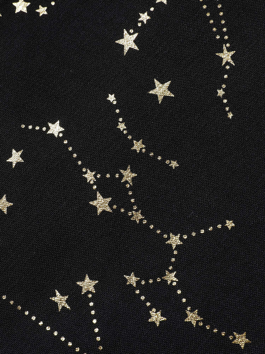 Shimmery Star Print Stretchy-Waist Midi Dress