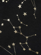 Shimmery Star Print Stretchy-Waist Midi Dress