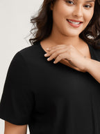 Cotton V Neck Plain Basic T-shirt