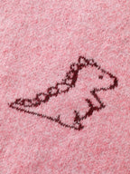 Dinosaur Pattern Jacquard Pullover