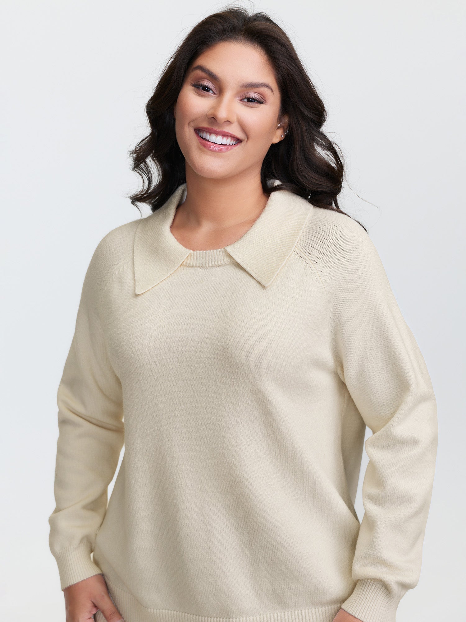 2 In 1 Shirt Collar Relaxed Fit Pullover