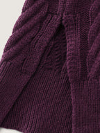 Crew Neck Cable Texture Sweater Dress