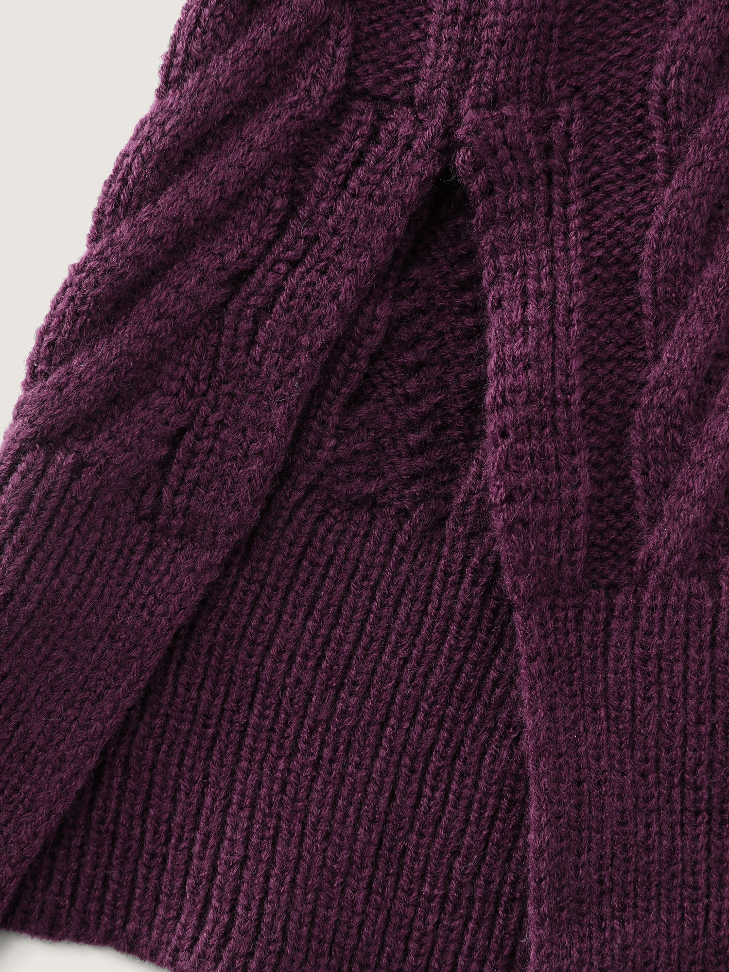 Crew Neck Cable Texture Sweater Dress