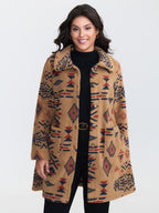 Boho Pattern Button-Down Jacket