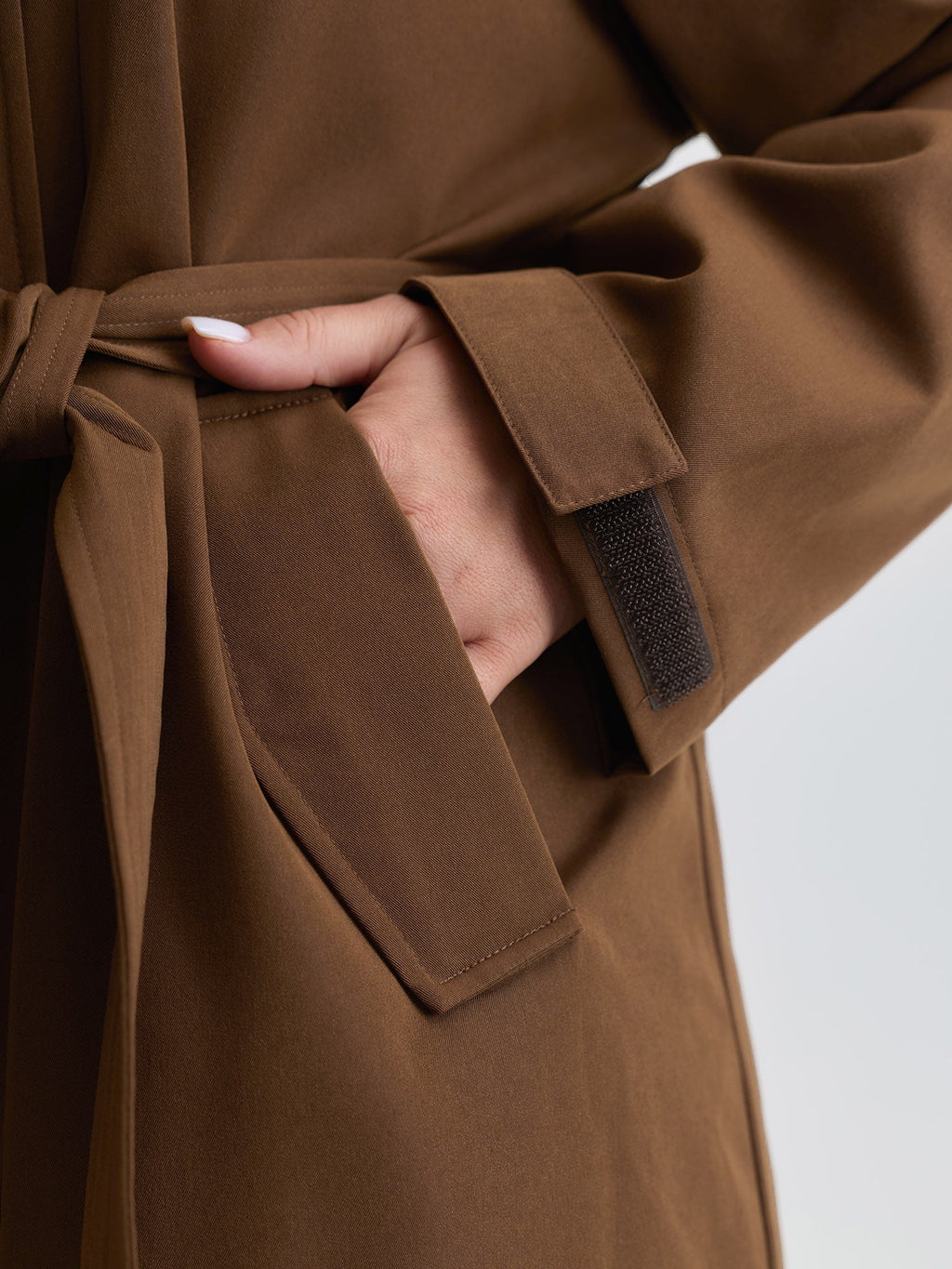 Double Button Belted Trench Coat
