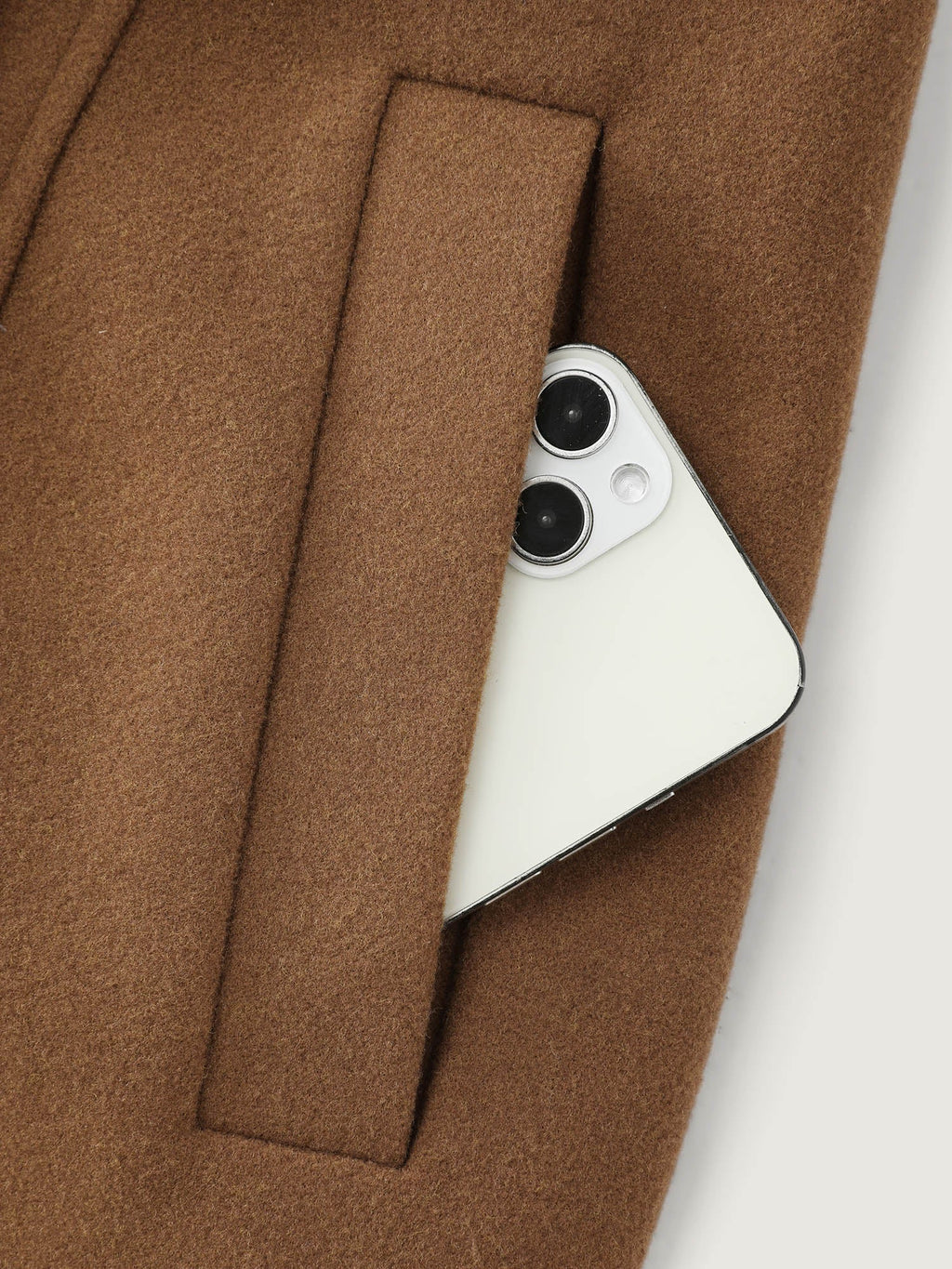 Detachable Fur Belted Cinched-Waist Coat