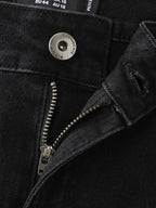 Stretchy Mid-Rise Straight-Leg Jeans