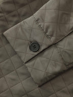 Quilted Button-Front Solid Coat