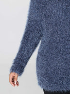 Fuzzy Sparkle Crew Neck Pullover