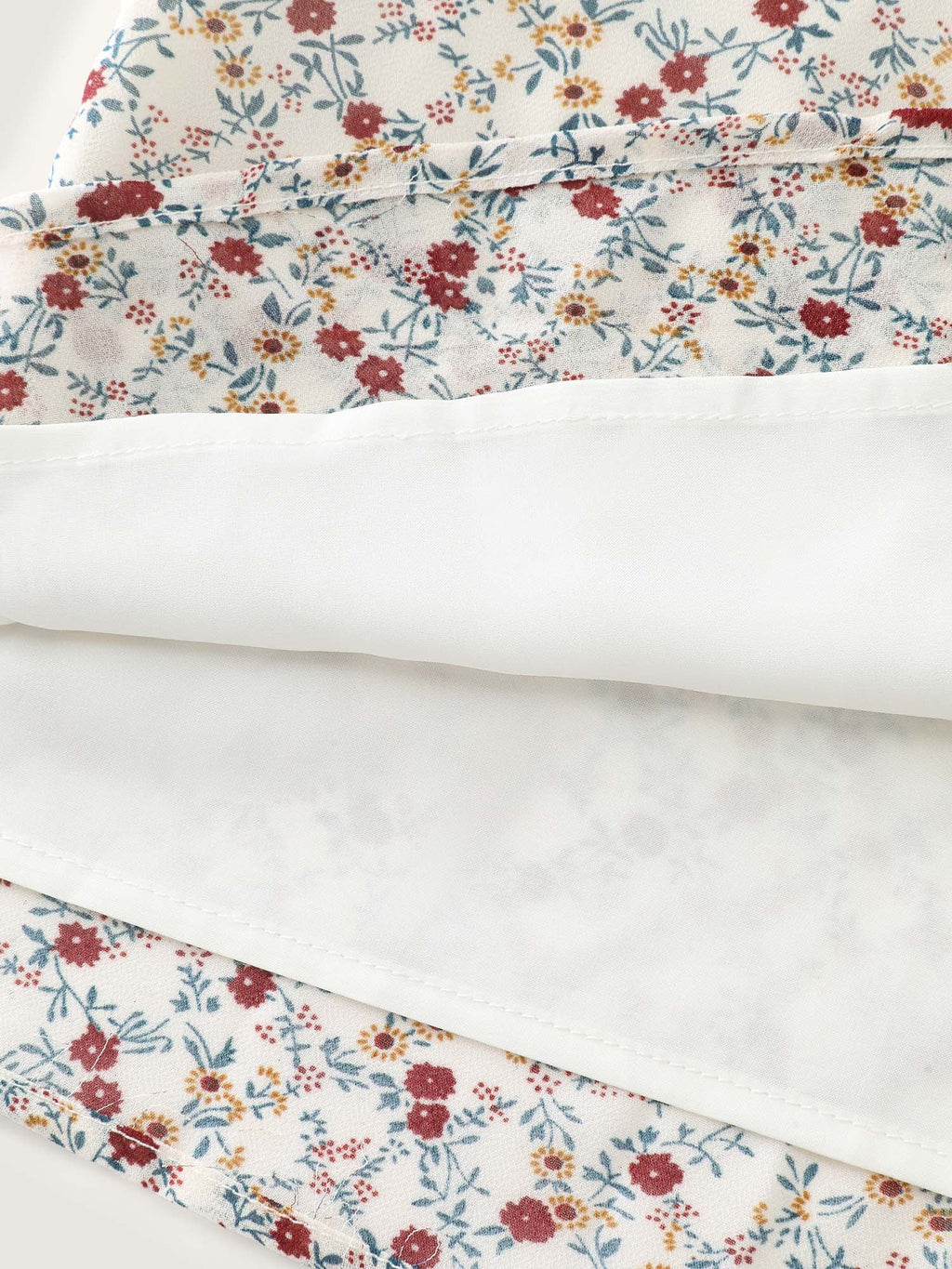 Lace Trim Ruffled Lettuce Edge Blouse