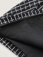 Tweed Long Pockets Notched Lapels Vest