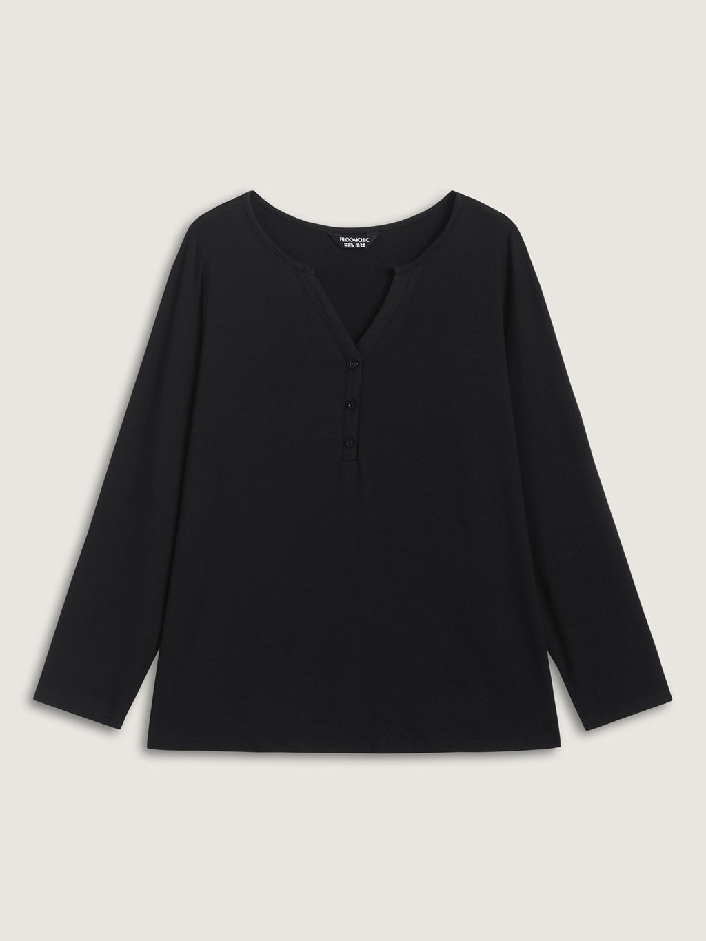 Supersoft Button Placket Solid T-Shirt