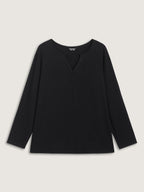 Supersoft Button Placket Solid T-Shirt