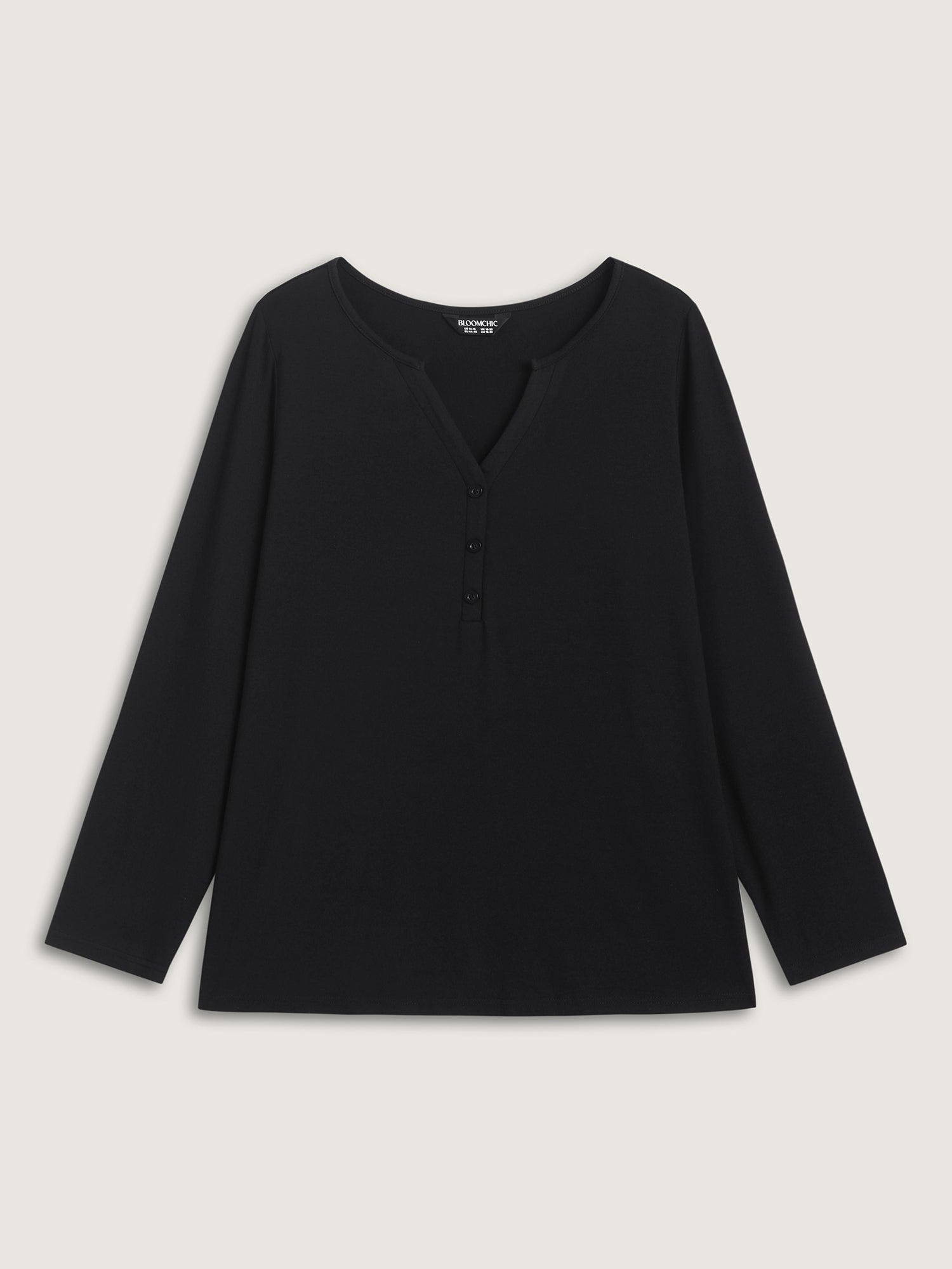 Supersoft Button Placket Solid T-Shirt