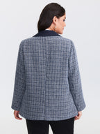 Tweed Color Contrast Blazer