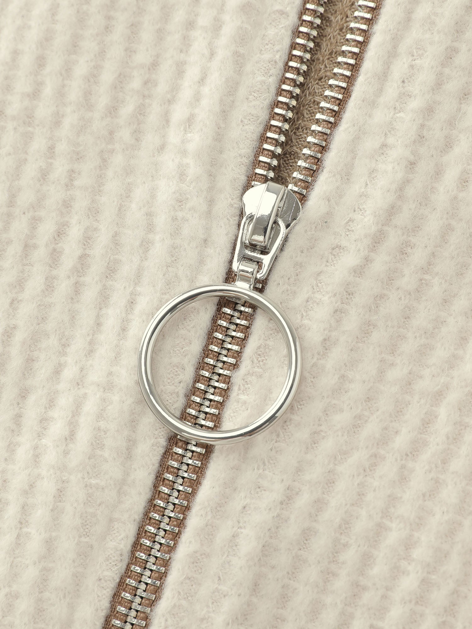 Hooded Colorblock Zipper Jacket