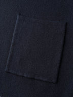 Blazer Collar Pockets Color Contrast Knit Cardigan