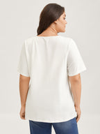 Cotton V Neck Plain Basic T-shirt