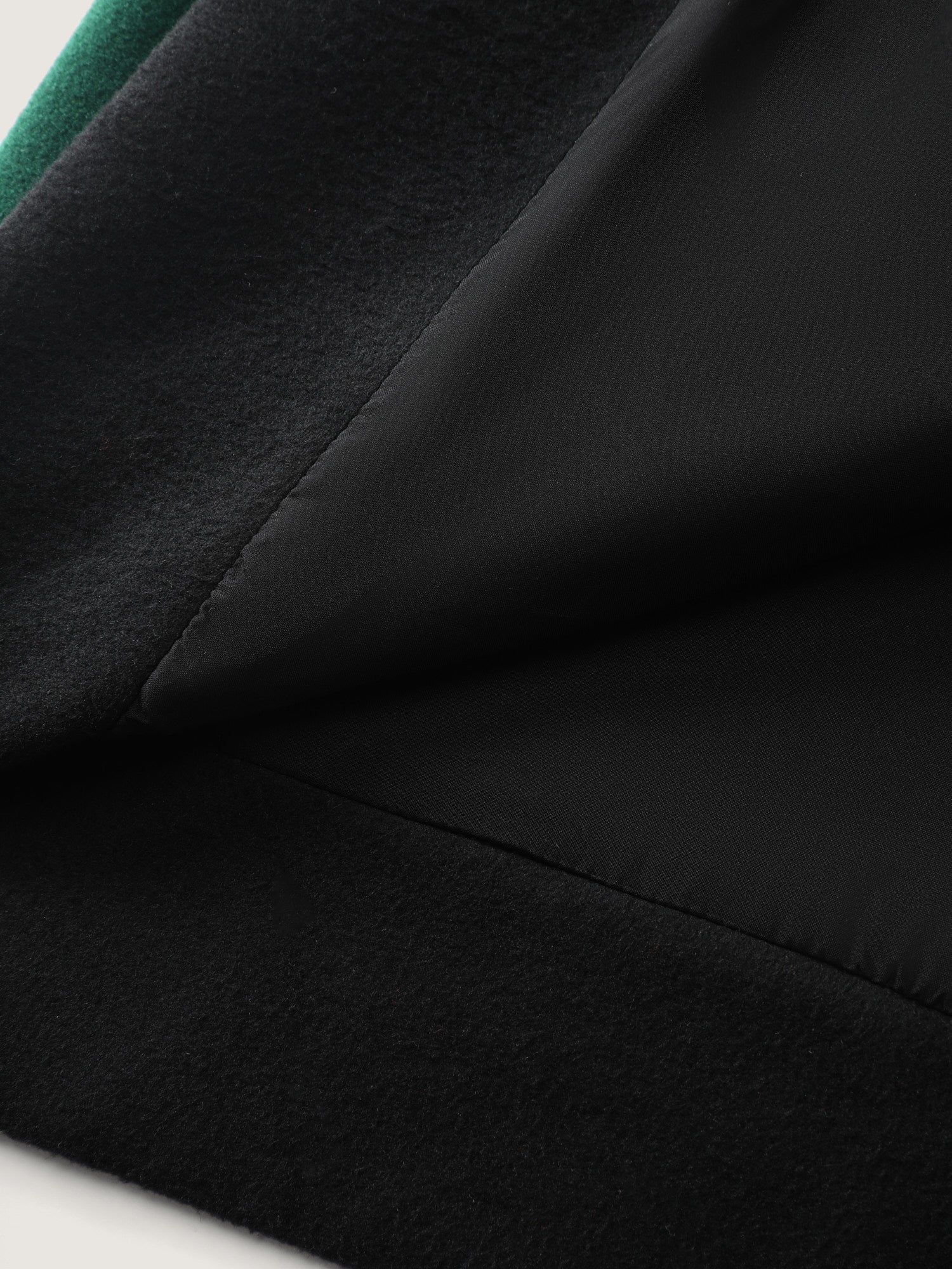 Color Contrast Belted Lined Coat