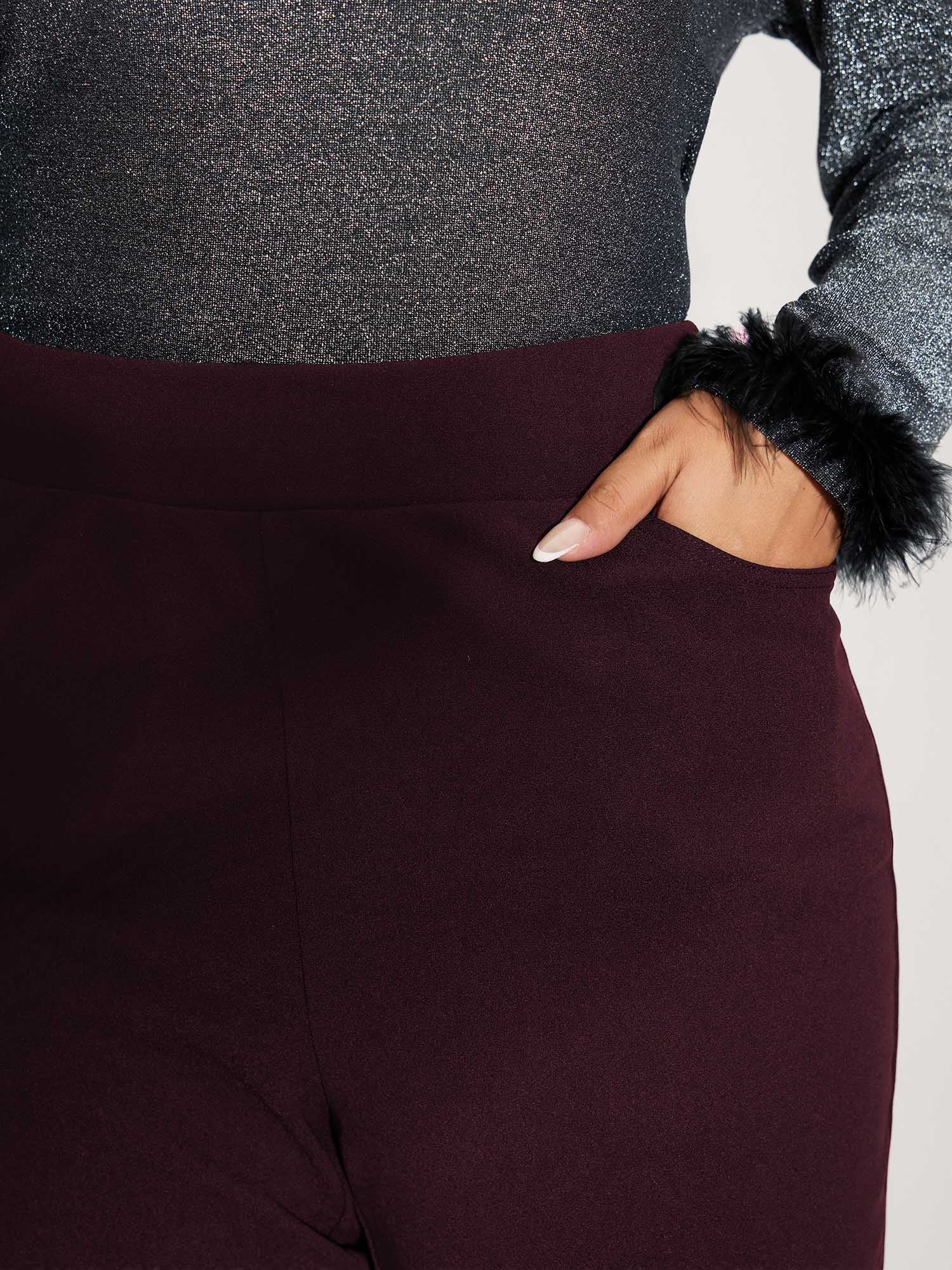 Stretchy Diamond Detail Hem Pants