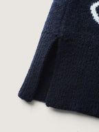 Supersoft Round Neck Floral Split Hem Pullover