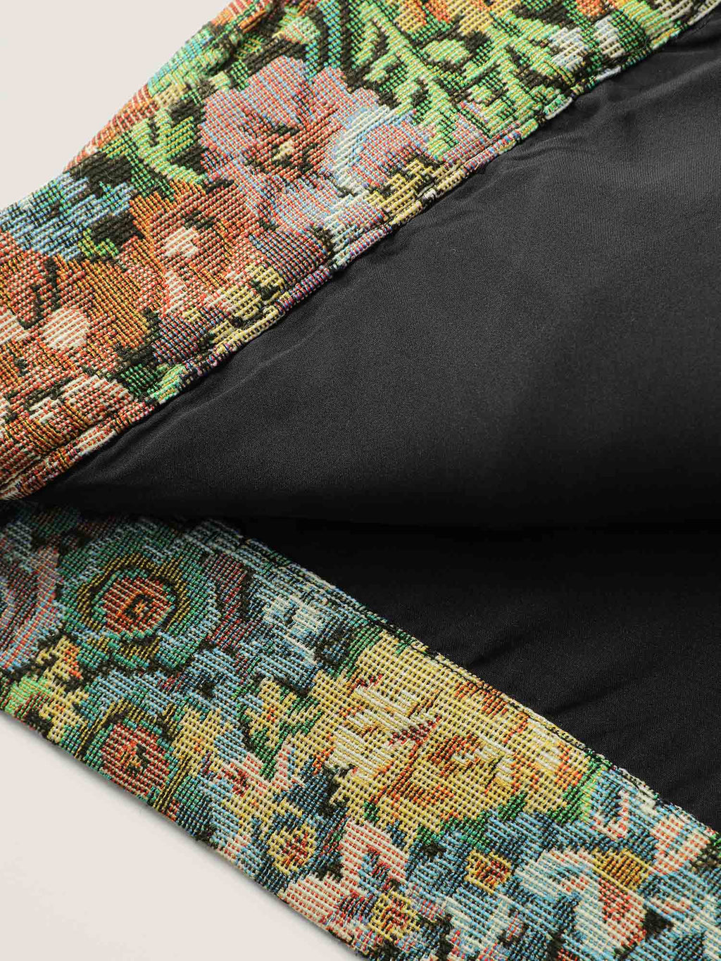 Floral Textured Lined Pockets Coat