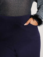 Stretchy Diamond Detail Hem Pants