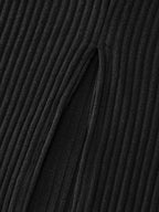 Stretchy Round Neck Lace-Up Midi Dress