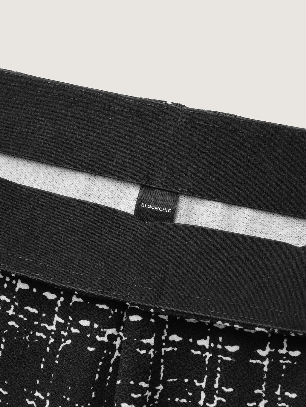 Tweed Texture Wide-Leg Pants