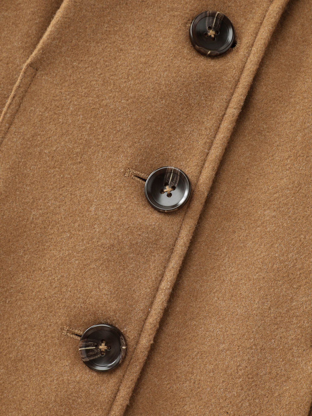 Button Front Pleated Plain Coat