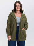 Ribbed Texture Pockets Hooded Coat