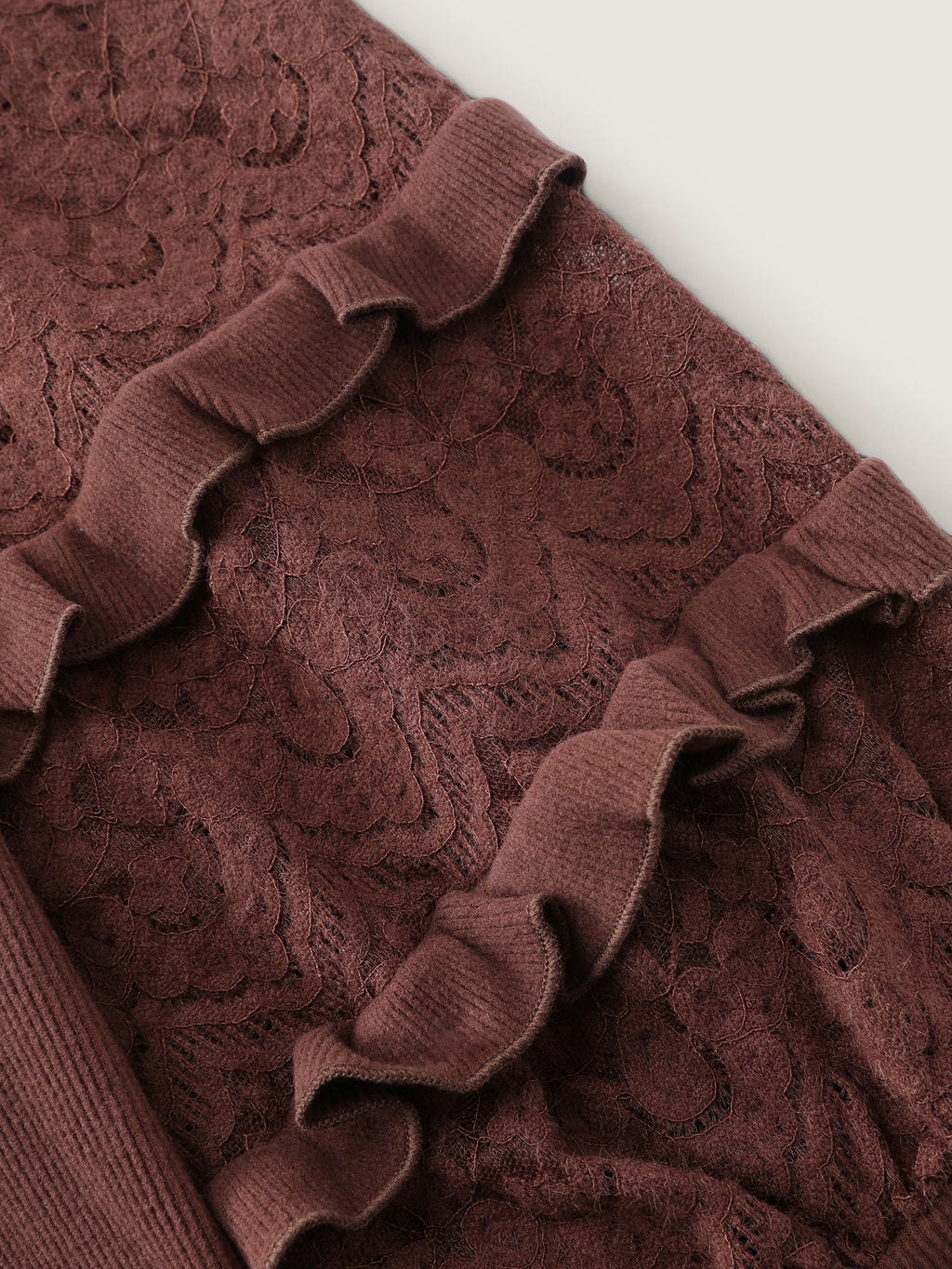 Cozy Ruffled Edge Tiered Sleeve Knit Top