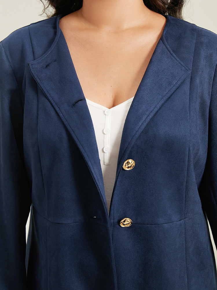 Plain Pleated Metal Detail Jacket